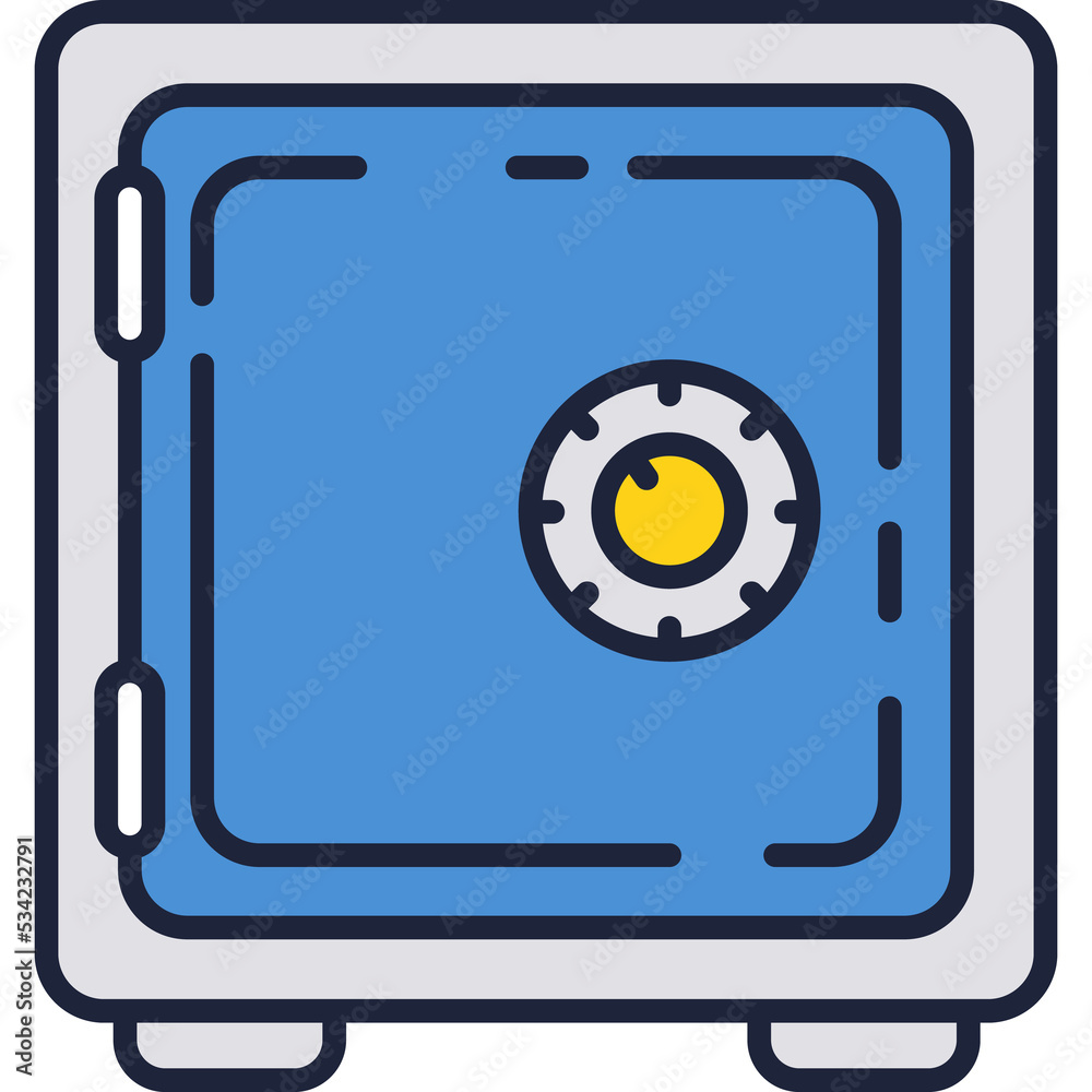 Strong box icon vector safe with door code Strong box icon vector safe with door code