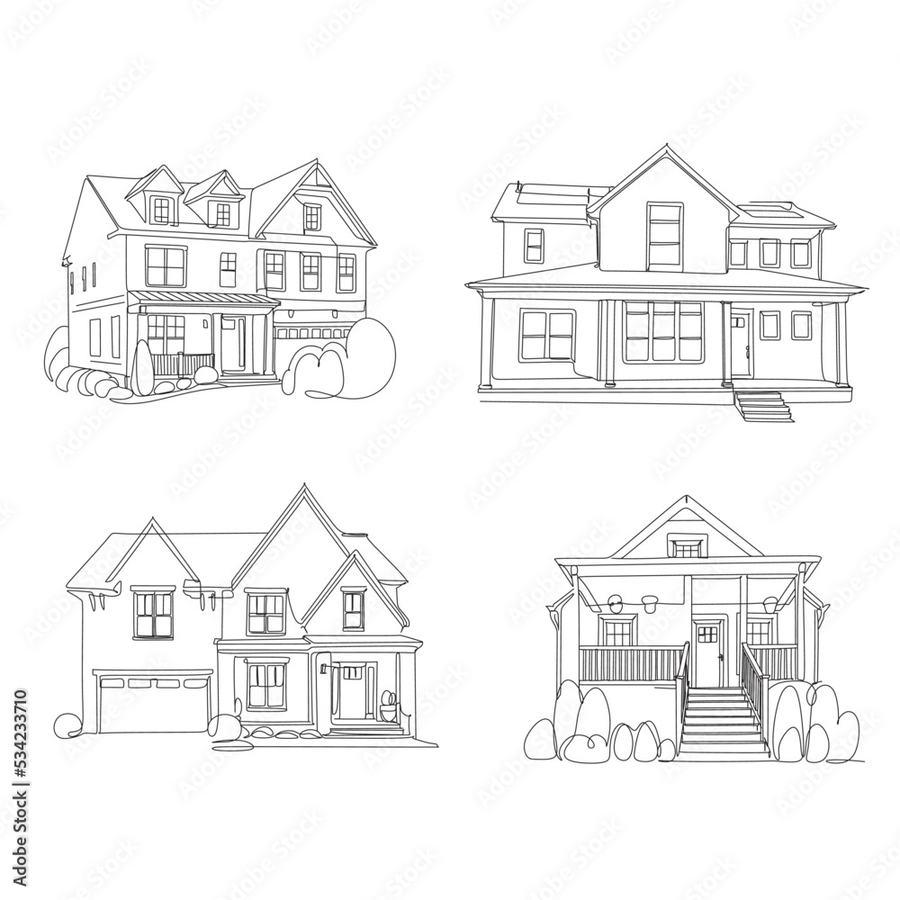 Illustration of a simple house isolated on a white background