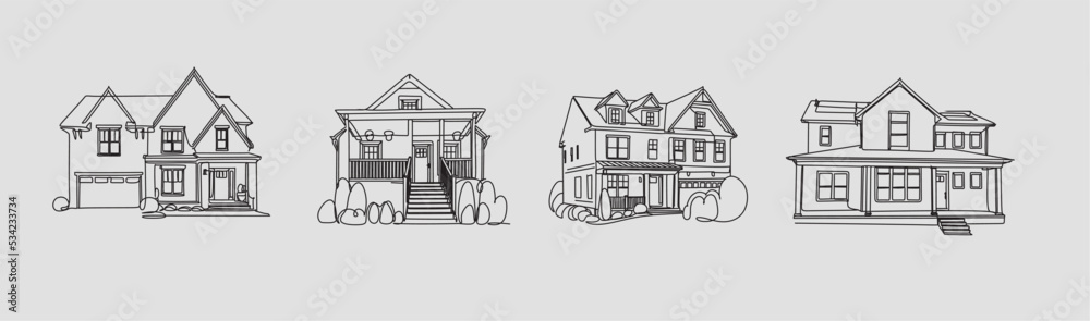 Illustration of a simple house isolated on a white background