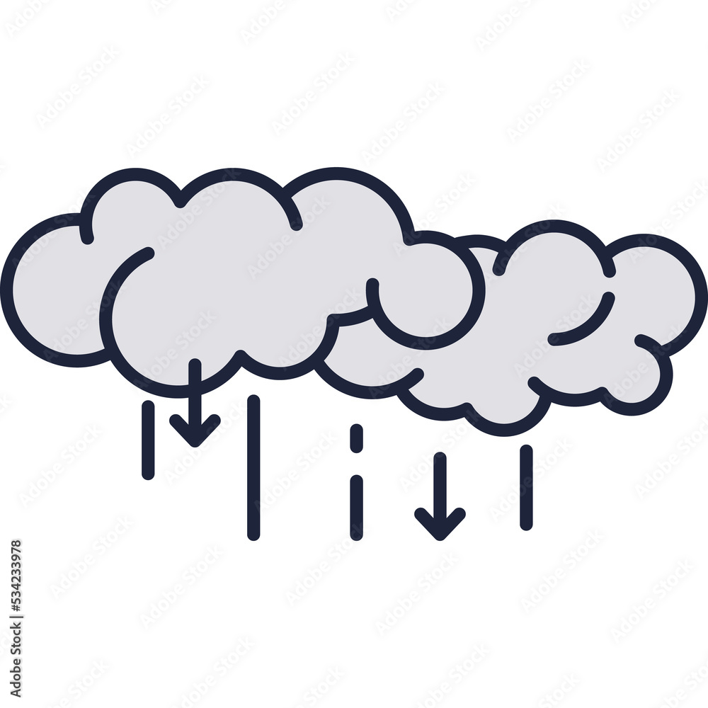 Cloud vector global warning icon isolated on white Cloud vector global warning icon isolated on white