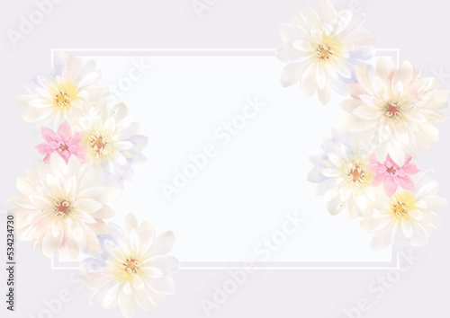 Greeting card with flowers  can be used as invitation card for wedding  birthday and other holiday and summer background