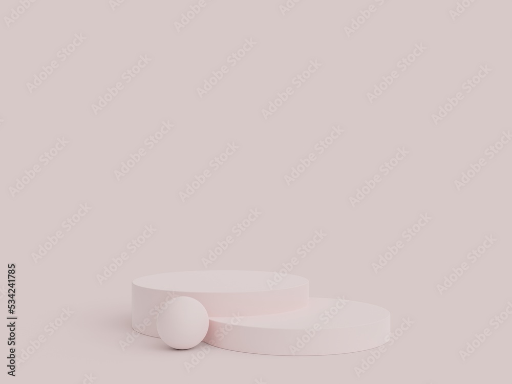 Minimal cylinder podium pedestal product display and presentation with pastel background 3d rendering Minimal cylinder podium pedestal product display and presentation with pastel background 3d rendering