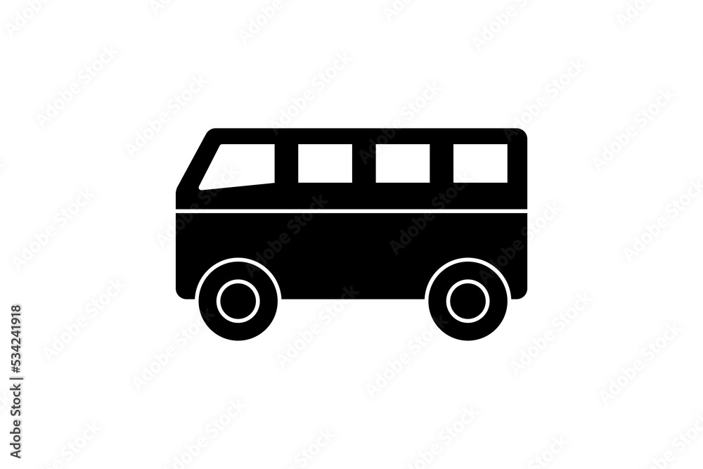 Bus icon, vector bus icon, on white background. Bus icon, vector bus icon, on white background.