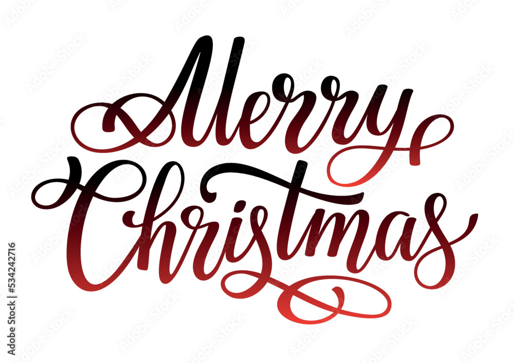 Merry Christmas hand lettering phrase. Merry Christmas sign. Christmas element. Merry Christmas hand lettering phrase. Merry Christmas sign. Christmas element.
