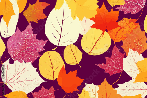 autumn seasonal artistic abstract background, leaves on isolated background