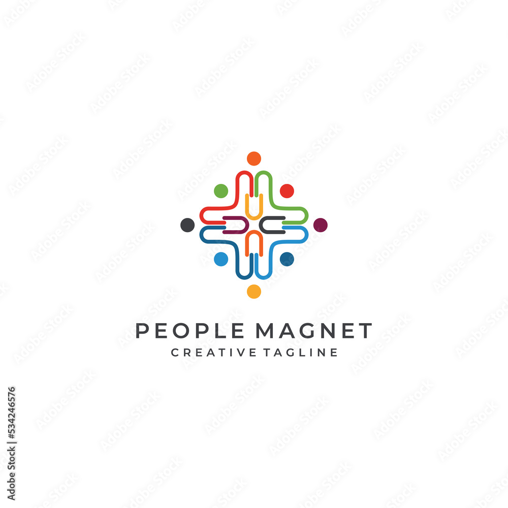 People Megnet logo desing icon vector People Megnet logo desing icon vector