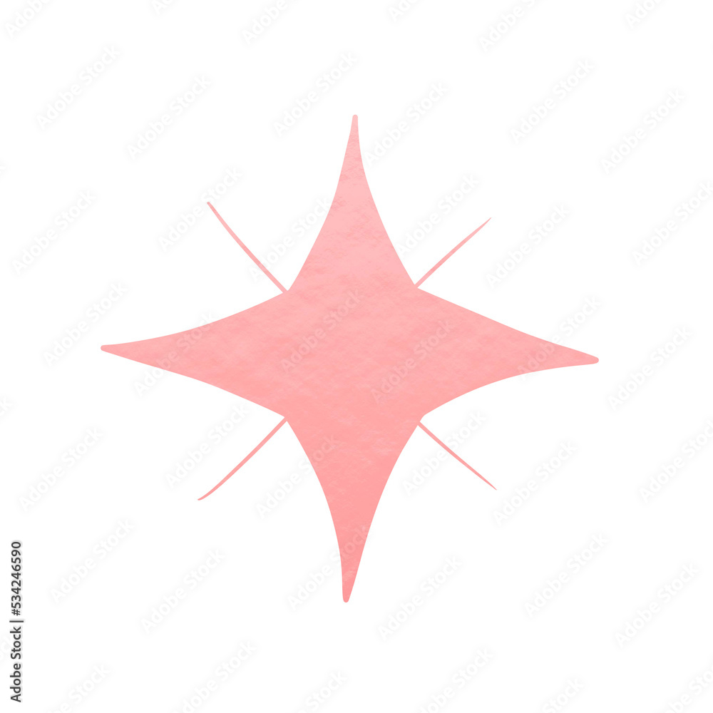Obraz premium Pink Metallic Star Decoration