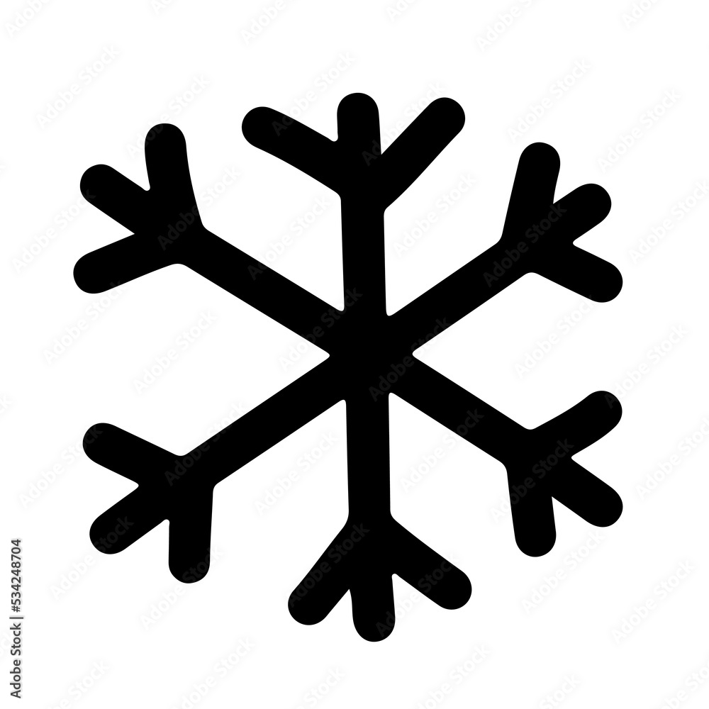 Hand drawn snowflakes icons on white background for decoration design. Doodle vector illustration. Winter elements for Christmas and New Year Hand drawn snowflakes icons on white background for decoration design. Doodle vector illustration. Winter elements for Christmas and New Year