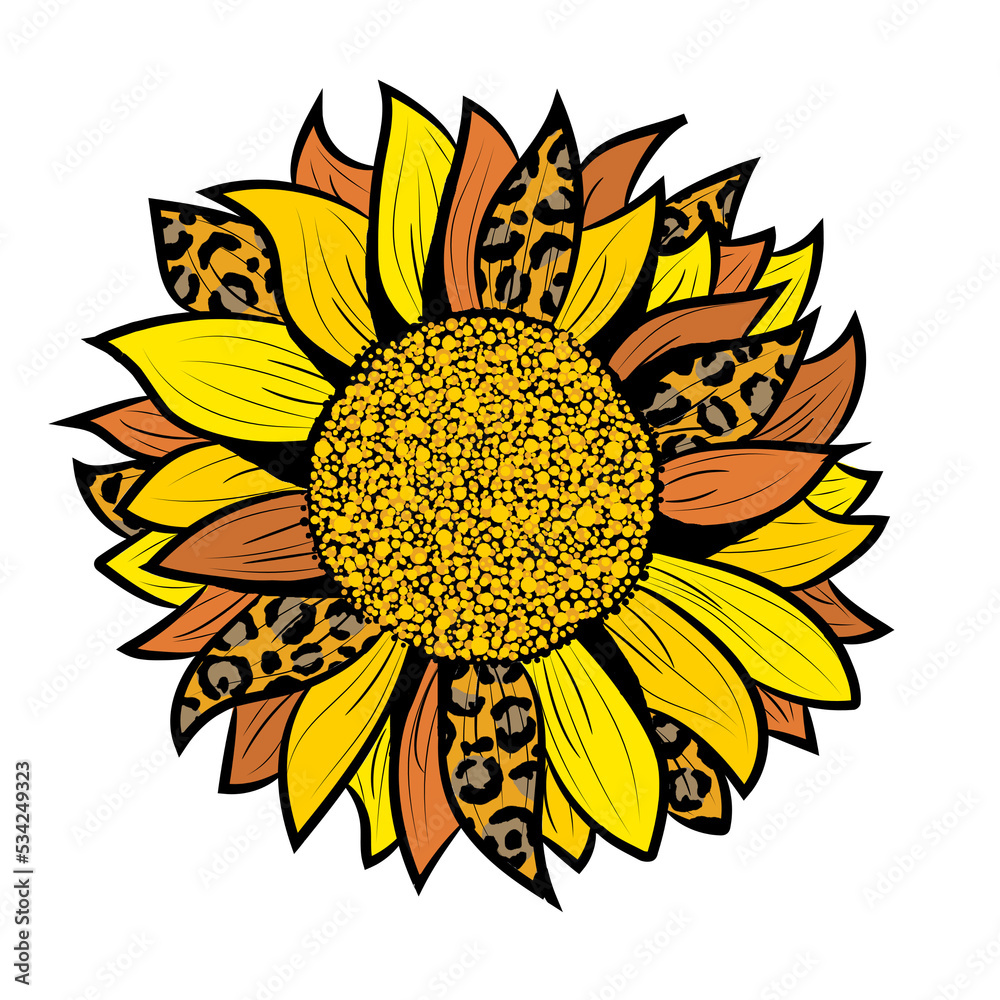 Fototapeta premium Leopard Sunflower