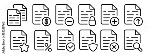 File set icon. Upload and download data, favorite material, like, privacy, network settings, file setup, favourite. Online concept. Vector black set icon on a white background