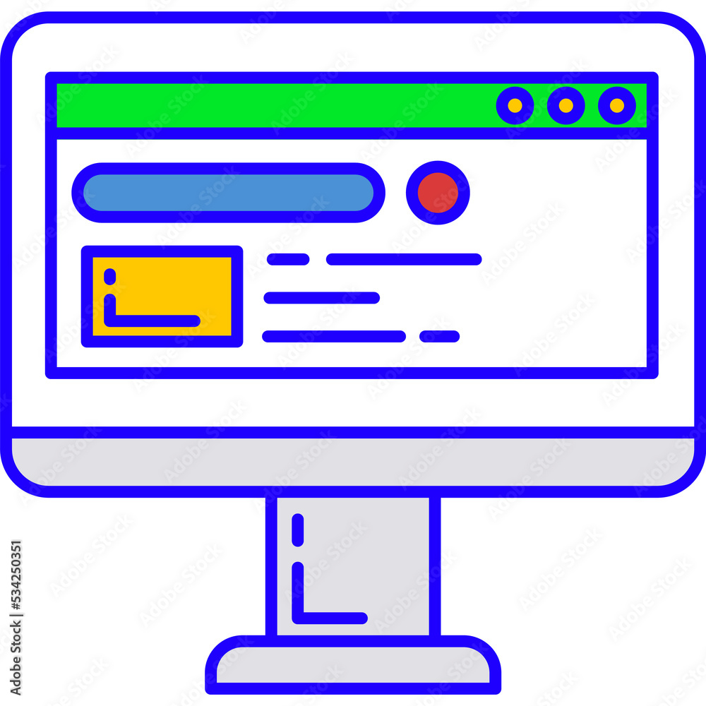 Advertising icon vector computer isolated on white Advertising icon vector computer isolated on white