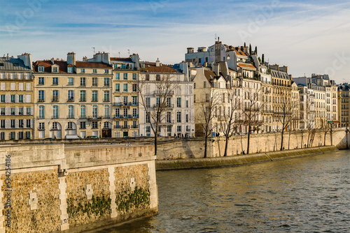Riverfront buildings, paris, france
