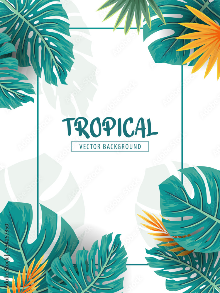 Tropical vibes design template for poster,banner background