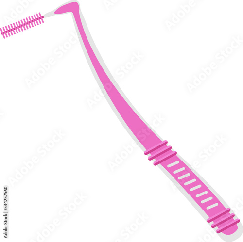 isolated object illustration oral dental care Interdental brush