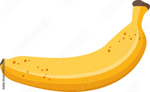 Cartoon illustration isolated object food fruit banana