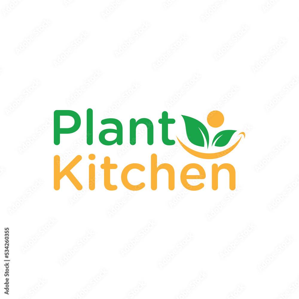 Fototapeta premium plant kitchen food text diversity logo design template