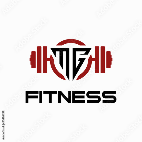 MG Letter With fitness gym club logo inspiration