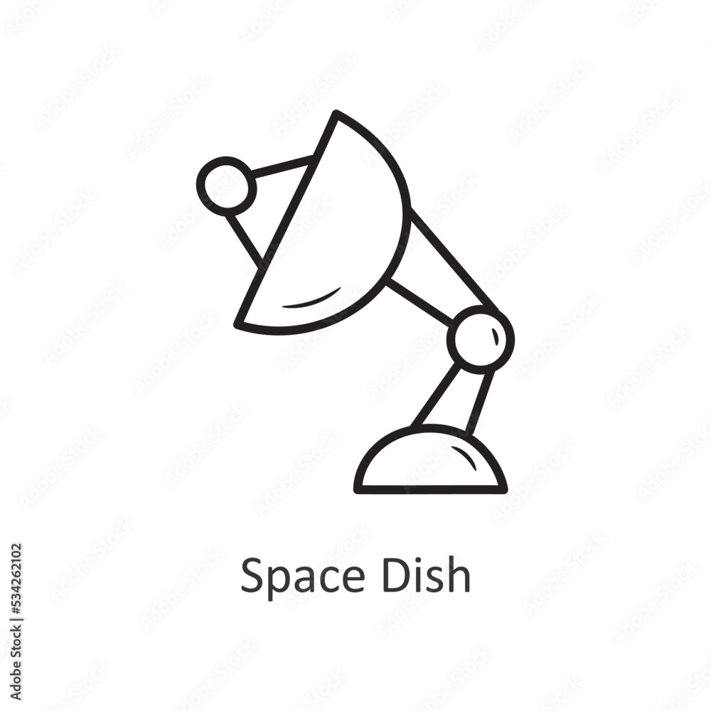 Space Dish Vector outline Icon Design illustration. Space Symbol on White background EPS 10 File Space Dish Vector outline Icon Design illustration. Space Symbol on White background EPS 10 File