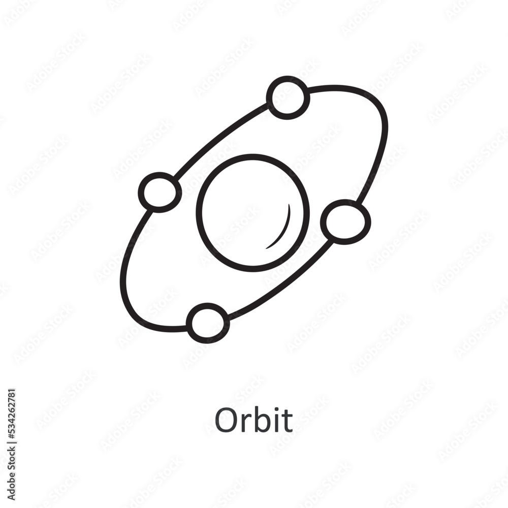 Orbit Vector outline Icon Design illustration. Space Symbol on White background EPS 10 File Orbit Vector outline Icon Design illustration. Space Symbol on White background EPS 10 File