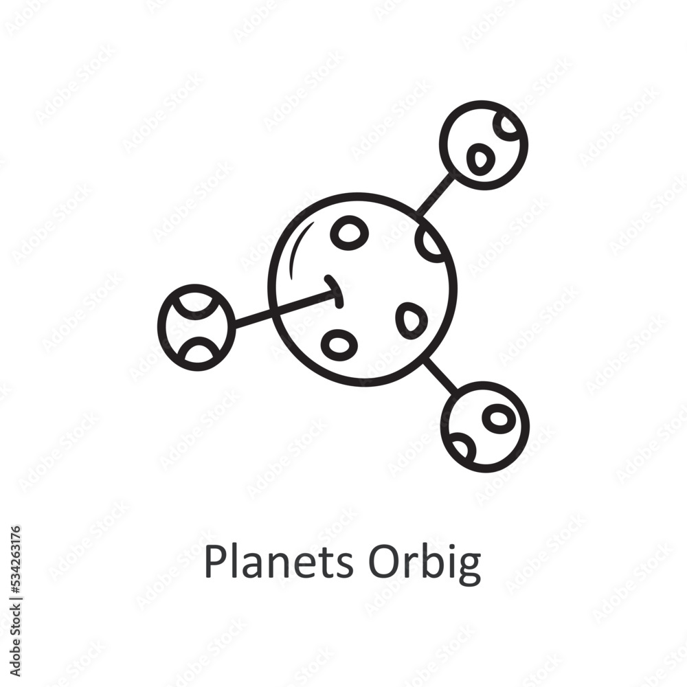 Planets Orbit Vector outline Icon Design illustration. Space Symbol on White background EPS 10 File Planets Orbit Vector outline Icon Design illustration. Space Symbol on White background EPS 10 File
