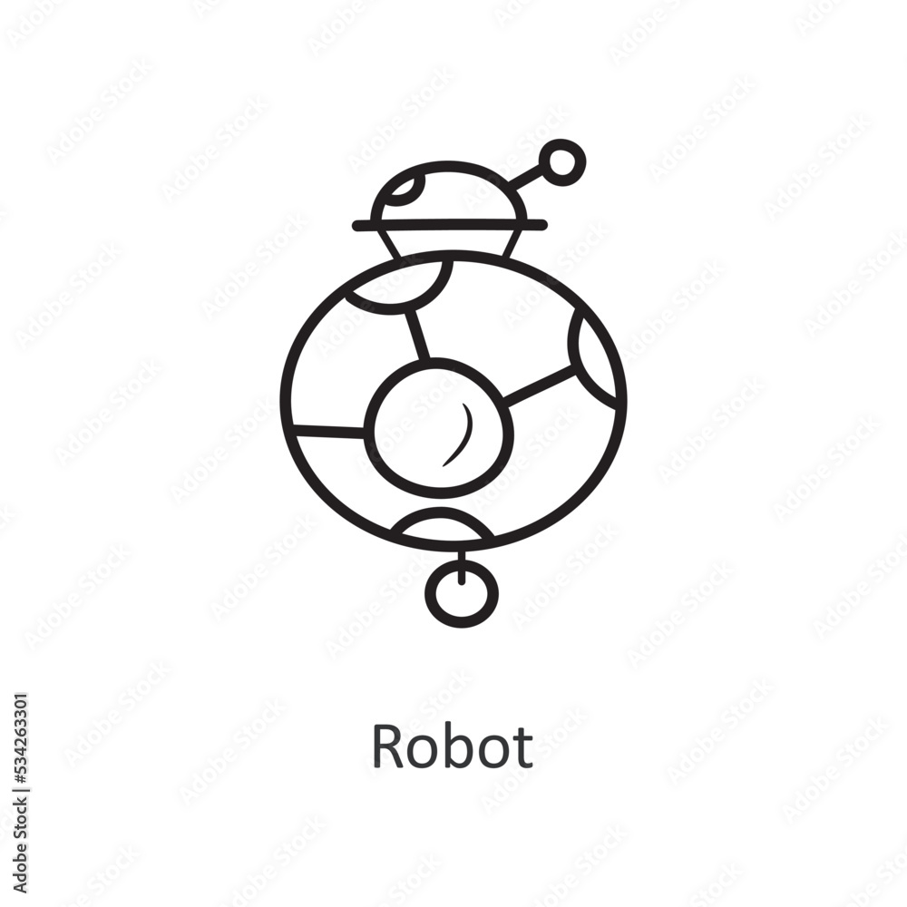 Robot Vector outline Icon Design illustration. Space Symbol on White background EPS 10 File Robot Vector outline Icon Design illustration. Space Symbol on White background EPS 10 File