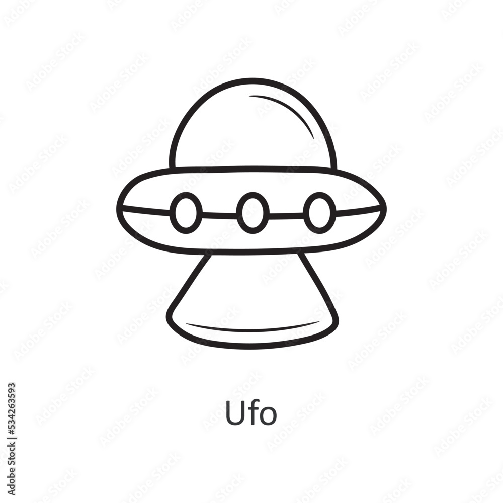 Ufo Vector outline Icon Design illustration. Space Symbol on White background EPS 10 File Ufo Vector outline Icon Design illustration. Space Symbol on White background EPS 10 File