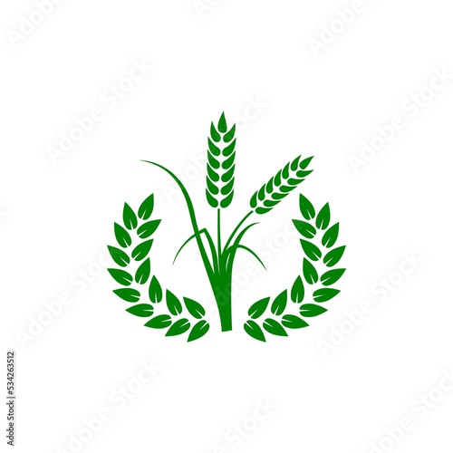 Laurel Wheat icon isolated on a white background