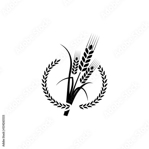 Laurel Wheat icon isolated on a white background