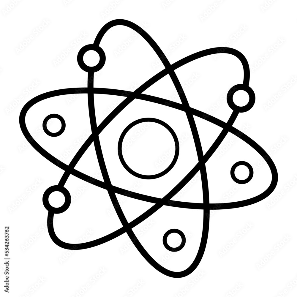 electronic orbital vector line icon design, Biochemistry symbol, Biological processes Sign, bioscience and engineering stock illustration, Nuclear biotech Concept electronic orbital vector line icon design, Biochemistry symbol, Biological processes Sign, bioscience and engineering stock illustration, Nuclear biotech Concept