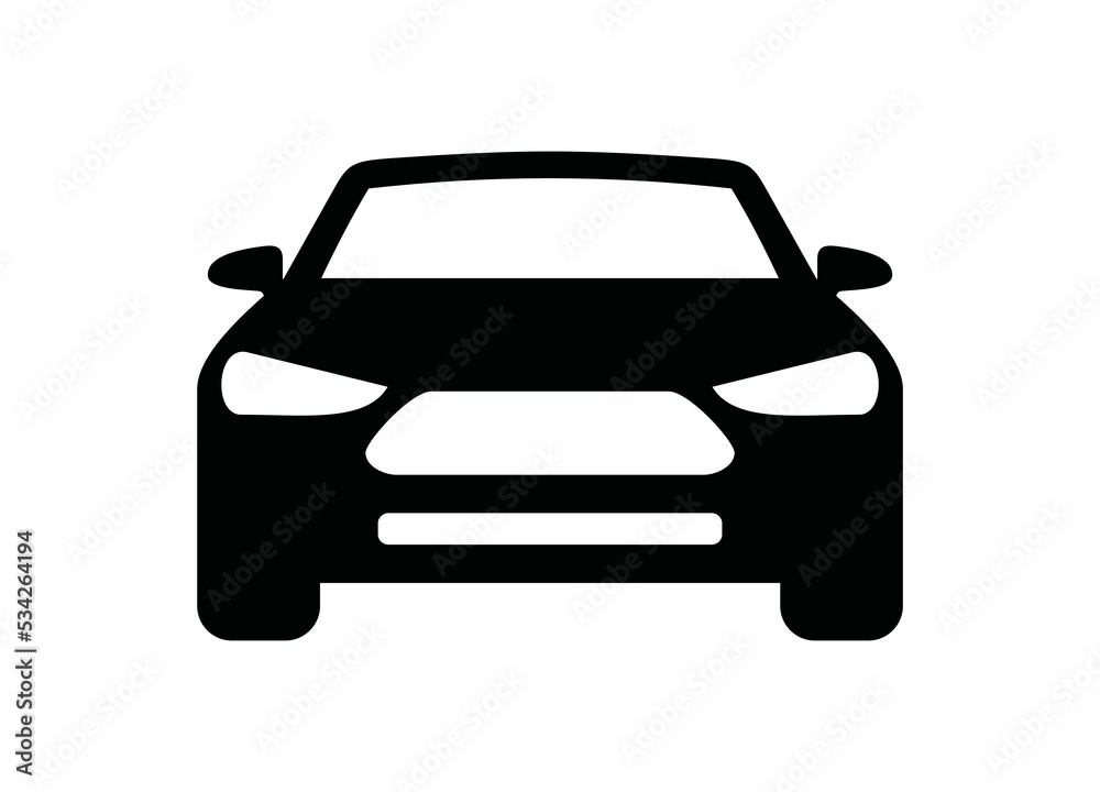 Car icon vector. vehicle silhouette