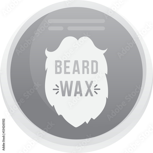 Cosmetic beard wax bottle icon flat vector