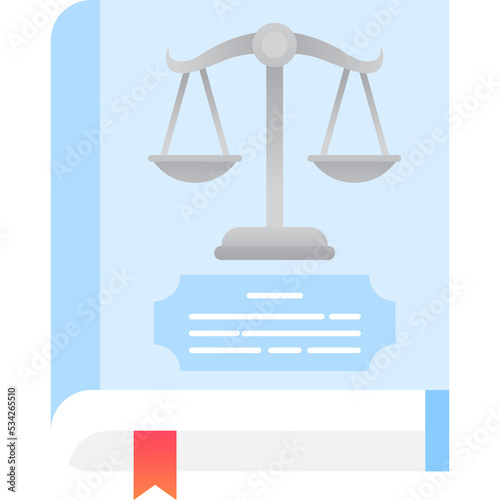 Law book icon justice rule vector isolated