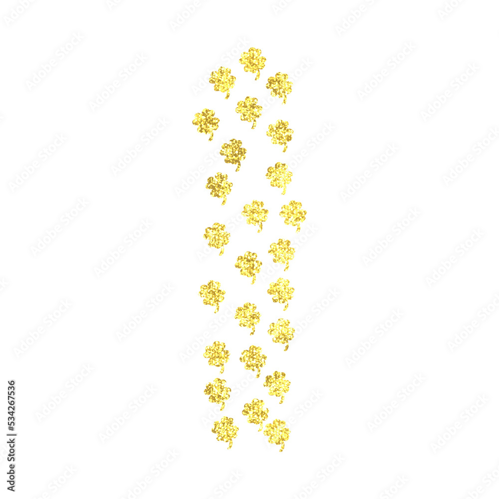 Golden Glitter Clovers