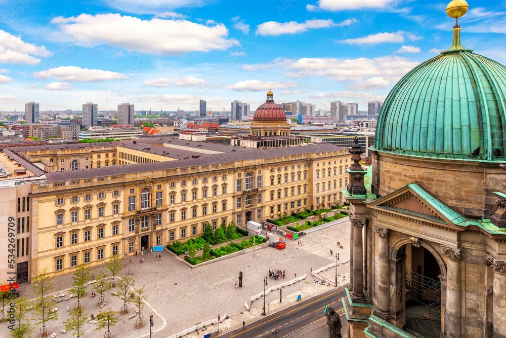 The Pergamon Museum, view from the dome of the Berlin Cathedral, Berlin, Germany