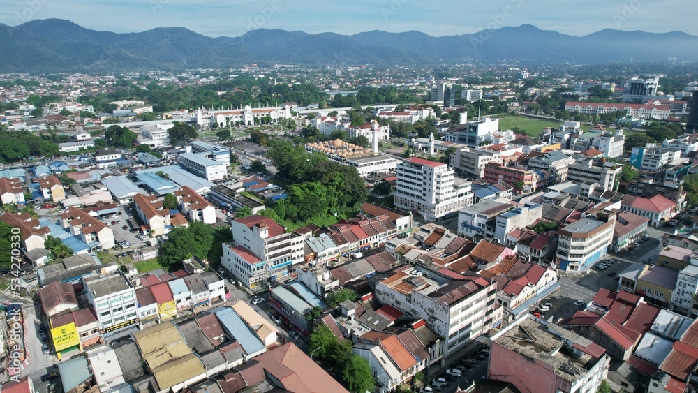 Ipoh, Malaysia - September 24, 2022: The Landmark Buildings and Tourist Attractions of Ipoh