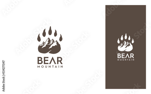 Bear Mountain Clever logo design
