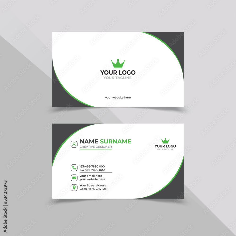 Fototapeta premium Creative Business Card Design Template