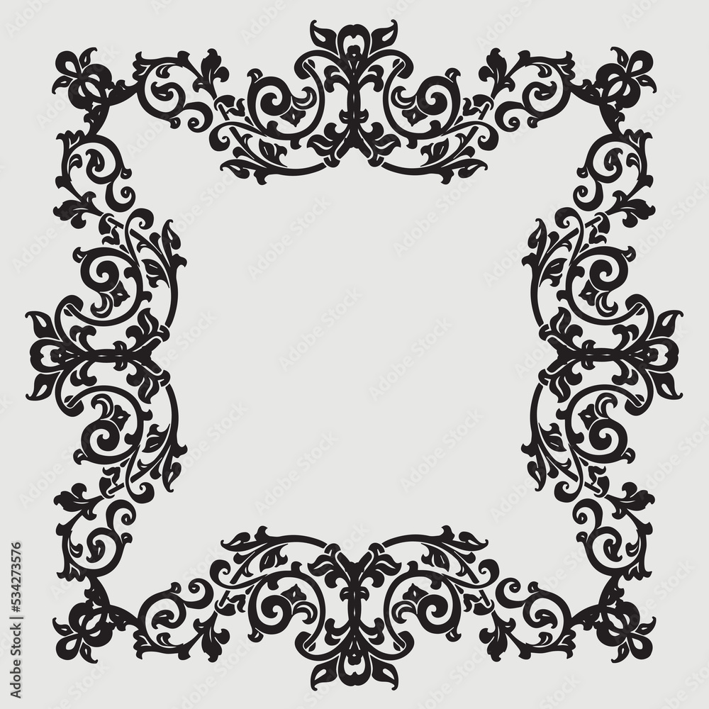 Frame, in the style of an ornament, Vector illustration eps 10, Art. Frame, in the style of an ornament, Vector illustration eps 10, Art.