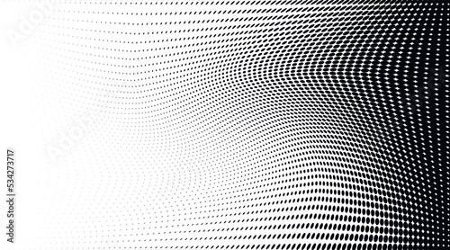 Light gradient halftone dots grunge wide background
