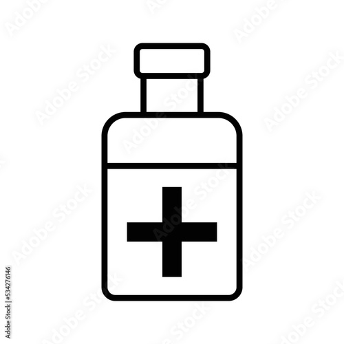 Pill bottle Medications  vector logo illustration