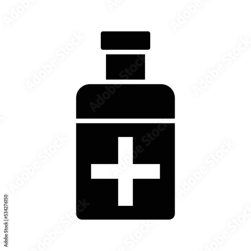 Pill bottle Medications  vector logo illustration