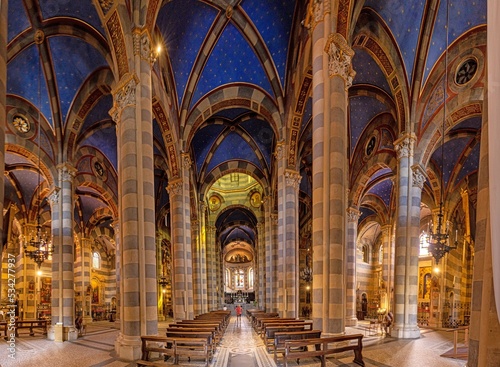 View inside the famous cathedral of Casale Monferrato