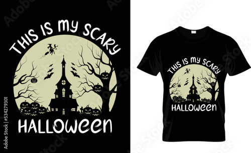 This is my scary halloween t shirt design tamplete.