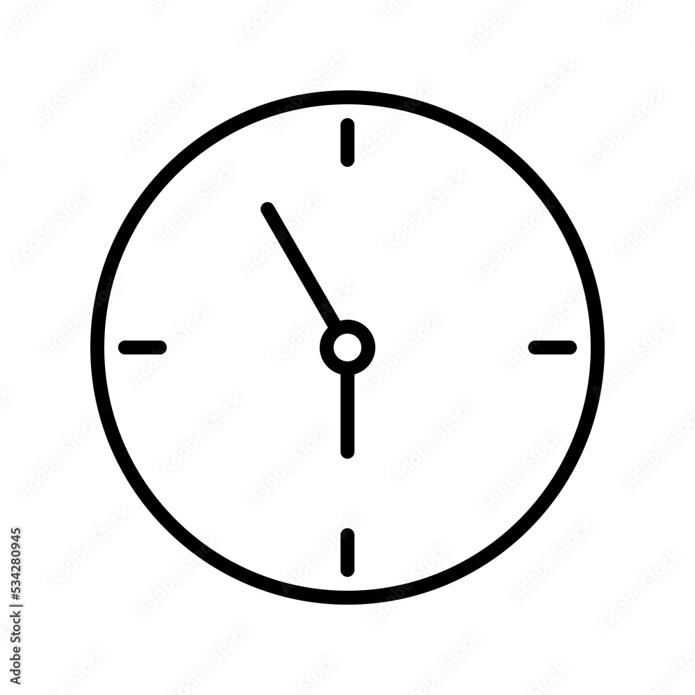 Icon Clock Hour Watch Time Monoline Style Icon Clock Hour Watch Time Monoline Style