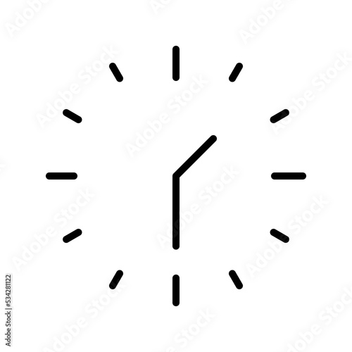 Icon Clock Hour Watch Time Monoline Style