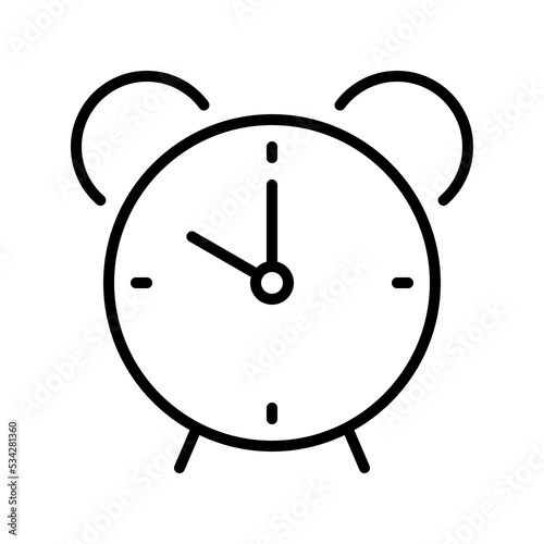Icon Alarm Clock Simple Monoline Style