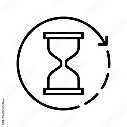Hour Sand Glass Measure Time Icon