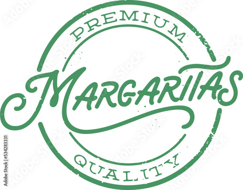 Premium Margaritas Vintage Cocktail Stamp