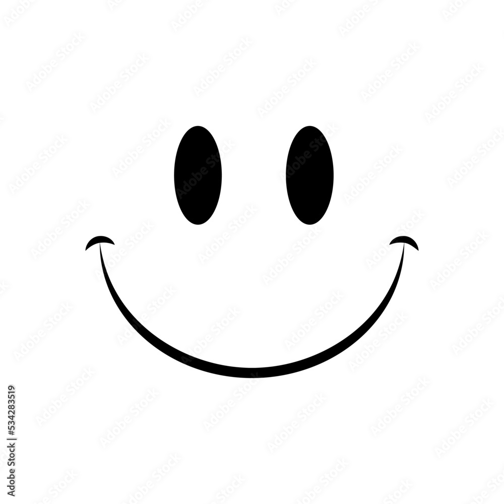 Vetor de Smiley Face icon vector. Happy Face illustration sign. laugh symbol  or logo. do Stock | Adobe Stock