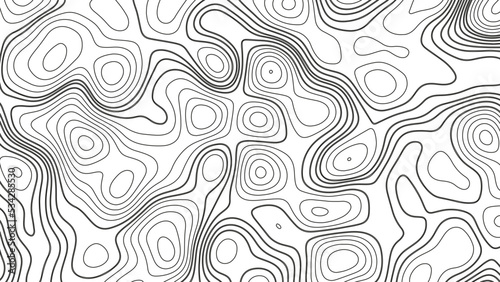 White wave paper curved reliefs abstract background, Abstract topographic contours map background. Geographic mountain relief. Abstract lines background. Contour maps. Business concept